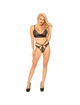 Leg avenue - set 2 piezas con tanga doble tiranta s/m negro