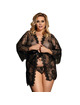 subblime - queen plus lace peignoir flared sleeves
