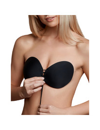 bye-bra - bra adhesive interlaced black cup a