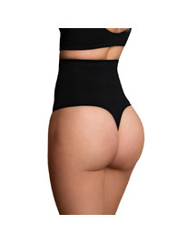 bye-bra - thong style seamless girdle black size s