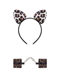 obsessive - tigerlla handcuffs and leopard ears
