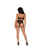 leg avenue - set dos piezas top corto cuello halter y tanga talla unica