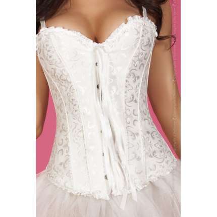 Corset Chilirose White Floral with Handle, Removable and Adjustable 161049