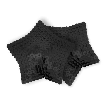 ohmama fetish - black sequined star nipples covers
