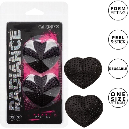 Tapa Mamilos Radiance Coração Preto