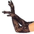 leg avenue - guantes red floral blanco