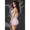 Babydoll Rendas nas Copas e Laterais Branco ou Vermelho Chilirose