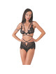 livco corsetti fashion - drezna lc 90733 bra + panty black