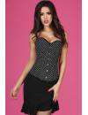 Corset Chilirose Black with White Polka dots 161058