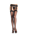 leg avenue - outlet - black stockings with lace garter