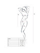 passion - woman bs026 black dress style bodystocking one size