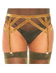 Cintas de Liga Leg avenue Lurex em Dourado