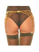 Cintas de Liga Leg avenue Lurex em Dourado