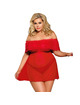 Subblime - queen plus short dress + thong red
