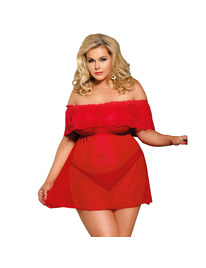 subblime - queen plus short dress + thong red