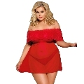 subblime - queen plus short dress + thong red