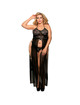 subblime - queen plus dress-top and thong set black
