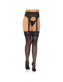 leg avenue - medias con liguero opacas talla unica