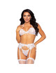leg avenue - set tres piezas blanco talla m