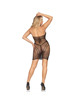 Leg avenue - multi net mini dress one size - black