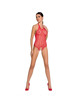 Passion - woman bs087 bodystocking rojo talla unica