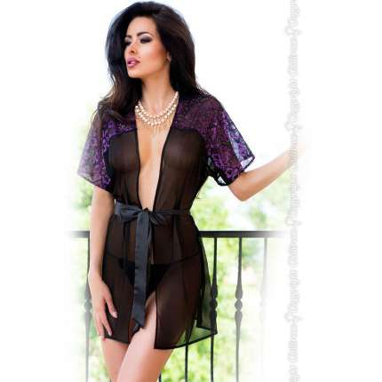 Babydoll Robe with Transparency Chilirose 160055