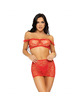 Conjunto de Lingerie Leg Avenue Conjunto 3 Peças Mini saia, Tangas e Top