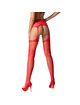 passion - s028 black tights with garter one size
