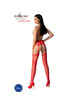 passion - s028 black tights with garter one size