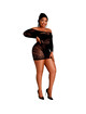 moonlight - model 7 long sleeve dress black plus size
