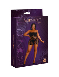 moonlight - model 10 mesh dress black plus size