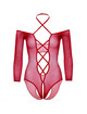 Body Crothless Leg Avenue Vermelho Brilhante