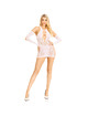 leg avenue - set minivestido guantes blanco