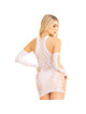 Conjunto de Lingerie Leg Avenue Mini Vestido e Luvas Branco Raquel