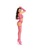 Conjunto de Lingerie Leg Avenue Meias e Luvas Rosas Elaine