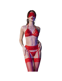 chilirose - cr 4467 set four pieces red s/m