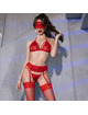 Conjunto de Lingerie Chilirose 4 Peças Leona Vermelho