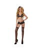 Livco corsetti fashion - belita lc 90231 sujetador + panty + liguero negro s/m