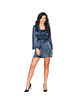 Livco corsetti fashion - jacqueline lc 90249 bata + camisa + panty azul marino s/m