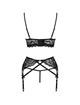 livco corsetti fashion - moridam lc 90552 sujetador + liguero + panty negro