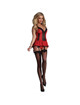 Conjunto de Lingerie Livco Corsetti Fashion Red Rose 2 Peças Corset e Tangas
