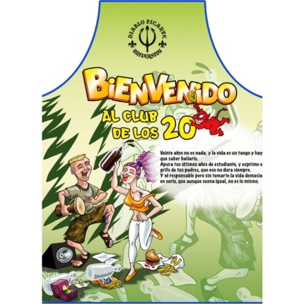Diablo picante - delantal 20 aÑos texto espaÑol