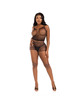 Leg avenue - t-shirt pants set fishnet black