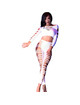 chilirose - cr 3654 top leggins rosa s/m