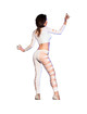chilirose - cr 3654 top leggins rosa s/m