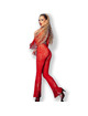 chilirose - cr 4648 top pantalon rojo s/l
