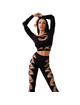chilirose - cr 4436 top leggins negro s/l