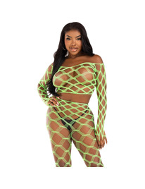 Conjunto de Lingerie Chilirose Top e Leggins Hardcore Verde