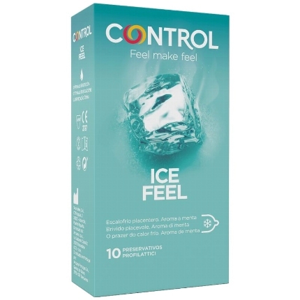 10x Preservativos Control Efeito Frio Ice Feel