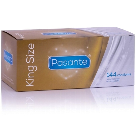 pasante - preservativos king ms largos y anchos caja 144 unidades
